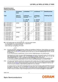 LA Y876-Q2S1-1-Z Datasheet Page 2