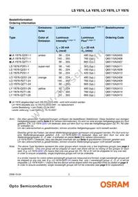 LA Y876-Q2T1-1-0-20-R18-Z Datasheet Page 2