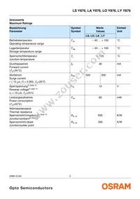 LA Y876-Q2T1-1-0-20-R18-Z Datasheet Page 3