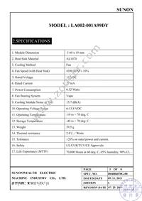 LA002-001A99DY Datasheet Page 4