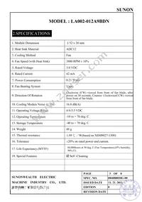 LA002-012A9BDN Datasheet Page 4