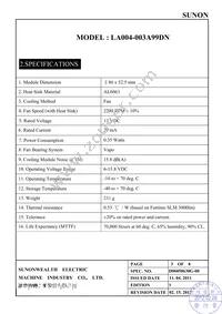 LA004-003A99DN Datasheet Page 4