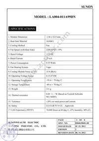 LA004-011A99DN Datasheet Page 4