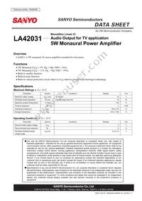 LA42031-E Datasheet Cover