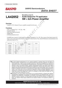 LA42052-E Datasheet Cover