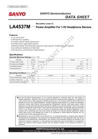 LA4537M-TE-L-E Datasheet Cover
