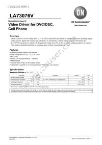 LA73076V-MPB-E Datasheet Cover