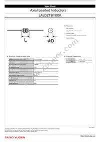 LAL02TB100K Datasheet Cover