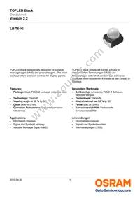 LB T64G-V1CA-59-0-20-R33-Z Datasheet Cover