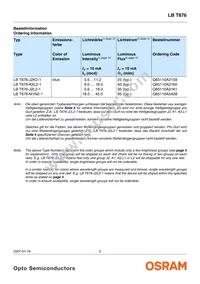 LB T676-K2L2-1-Z Datasheet Page 2