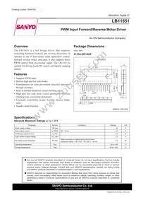 LB11651-E Datasheet Cover