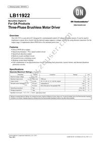 LB11922-TLM-E Datasheet Cover