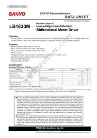 LB1830M-TE-L-E Datasheet Cover