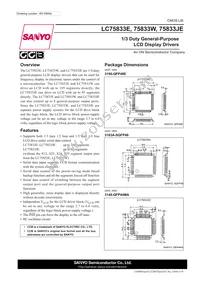 LC75833E-E Datasheet Cover