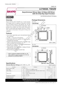 LC75852W-E Datasheet Cover