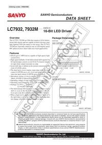 LC7932M-TRM-E Datasheet Cover