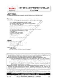 LC87F57C8AU-DIP-E Datasheet Cover