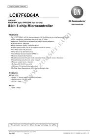 LC87F6D64AU-QFP-E Datasheet Cover