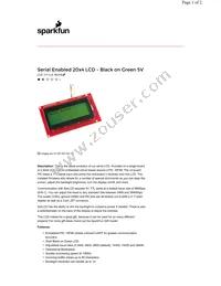 LCD-09568 Datasheet Cover