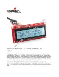 LCD-14072 Datasheet Cover