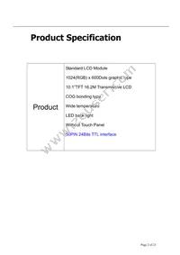 LCD-OLINUXINO-10TS Datasheet Page 2