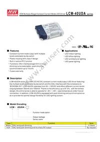 LCM-40UDA Datasheet Cover