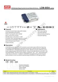 LCM-60DA Datasheet Cover