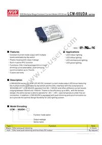 LCM-60UDA Datasheet Cover