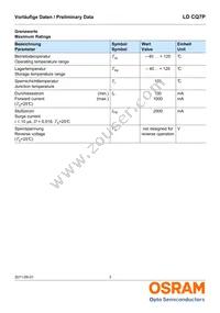 LD CQ7P-2U3U-24-1-350-R18 Datasheet Page 3