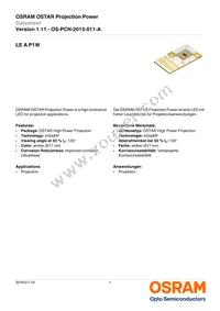 LE A P1W-RXRZ-23-0-F00-T01 Datasheet Cover