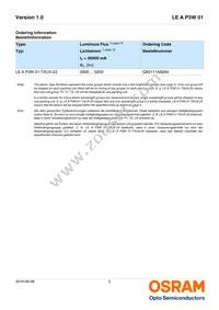 LE A P3W 01-TXTY-3-0-F00-T01-LM Datasheet Page 2