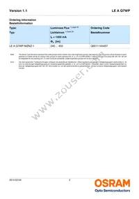 LE A Q7WP-NYNZ-1-0-A40-R18-Z Datasheet Page 2