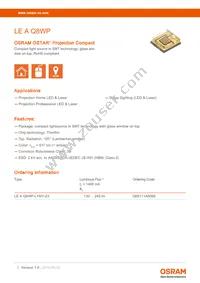 LE A Q8WP-LYMY-23-0-A40-R18-ZI6 Datasheet Cover