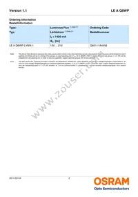 LE A Q8WP-LZMX-1-0-A40-R18-Z Datasheet Page 2