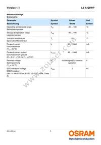 LE A Q8WP-LZMX-1-0-A40-R18-Z Datasheet Page 3