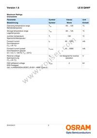 LE B Q8WP-7A6B-W4 Datasheet Page 3