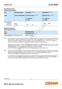 LE BA Q6WM-1T2T-DE-HZJX-23-350-R18-Z-PR Datasheet Page 2