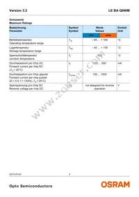 LE BA Q6WM-1T2T-DE-HZJX-23-350-R18-Z-PR Datasheet Page 3