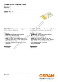 LE CG P3A 01-6V6W-1 Datasheet Cover