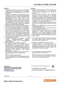 LE T G3W-MANA-25 Datasheet Page 19