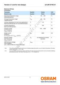 LE UW D1W2 01-5N6N-JM-T10-XX Datasheet Page 3