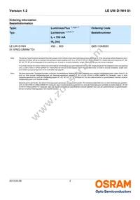 LE UW D1W4 01-7P6Q-JM-T10-VAR Datasheet Page 2