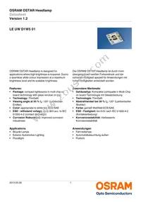 LE UW D1W5 01-5Q8Q-IM-T10-XX Datasheet Cover