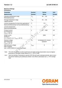 LE UW D1W5 01-5Q8Q-IM-T10-XX Datasheet Page 3