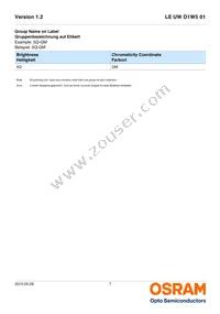 LE UW D1W5 01-5Q8Q-IM-T10-XX Datasheet Page 7