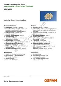 LE UW E3B-PZQZ-4C8F Datasheet Cover