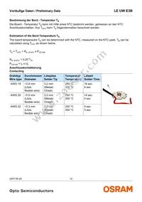 LE UW E3B-PZQZ-4C8F Datasheet Page 12