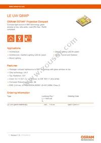 LE UW Q8WP-NBPB-BQ-0-A40-R18-Z Datasheet Cover