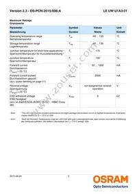 LE UW U1A3 01-6Q6R-EBVF68EBZB6 Datasheet Page 3