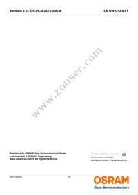 LE UW U1A4 01-8Q6R-EBXD68-T10 Datasheet Page 19